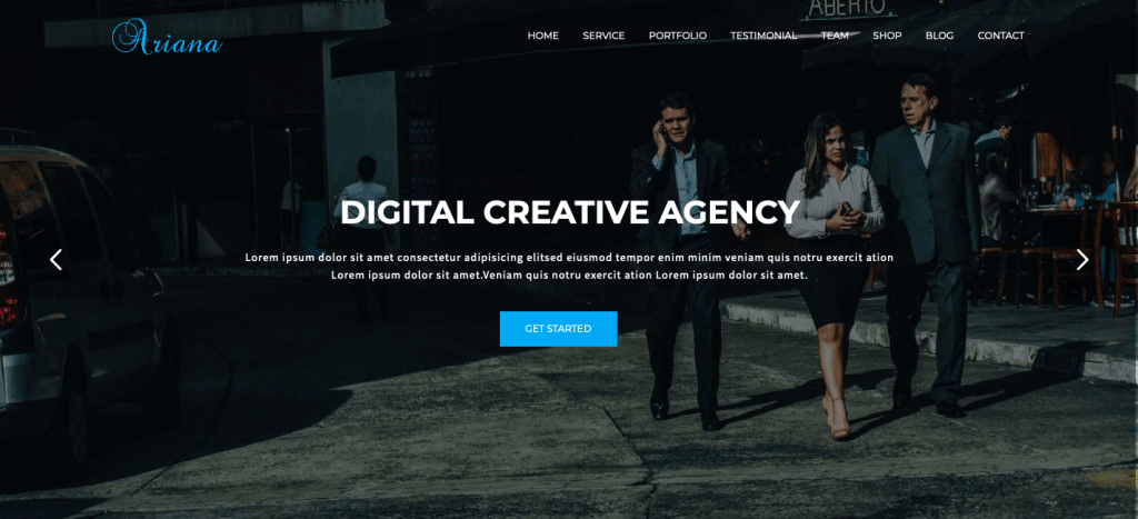 Ariana - Digital Agency One Page WordPress Theme