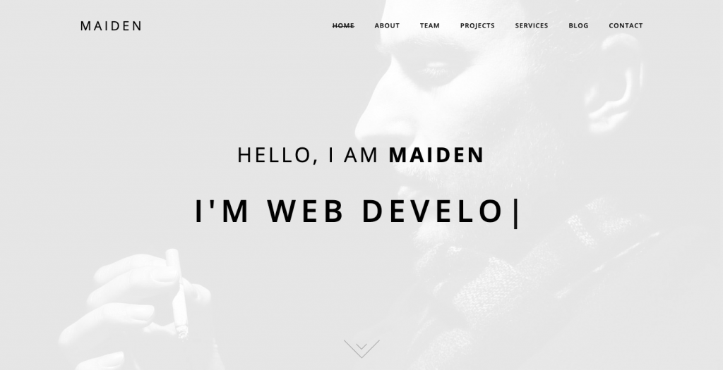 MAIDEN – Responsive One Page Portfolio WordPress Theme.