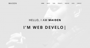MAIDEN – Responsive One Page Portfolio WordPress Theme.
