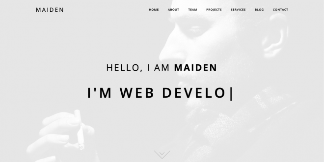 MAIDEN – Responsive One Page Portfolio WordPress Theme.