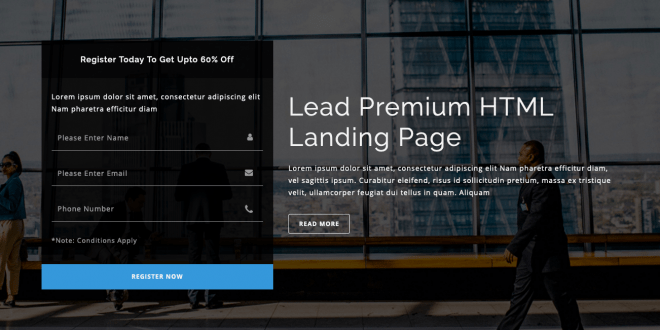 LEAD - Multipurpose Responsive HTML Landing Page