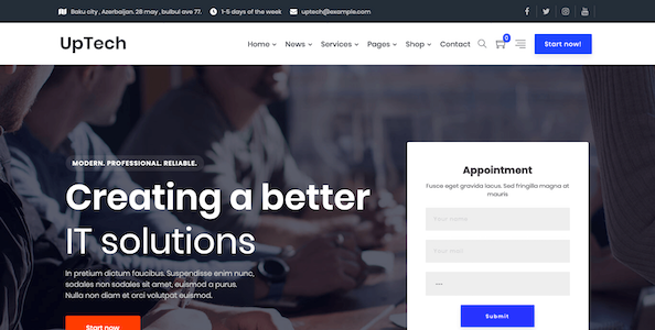 UpTech - wp IT company Theme